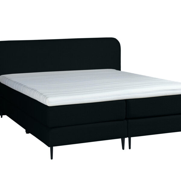 Mörgenn Bouclé Boxspring Zwart 160x210