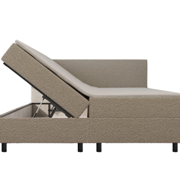 Mörgenn Opberg Boxspring Bouclé Beige 140x200
